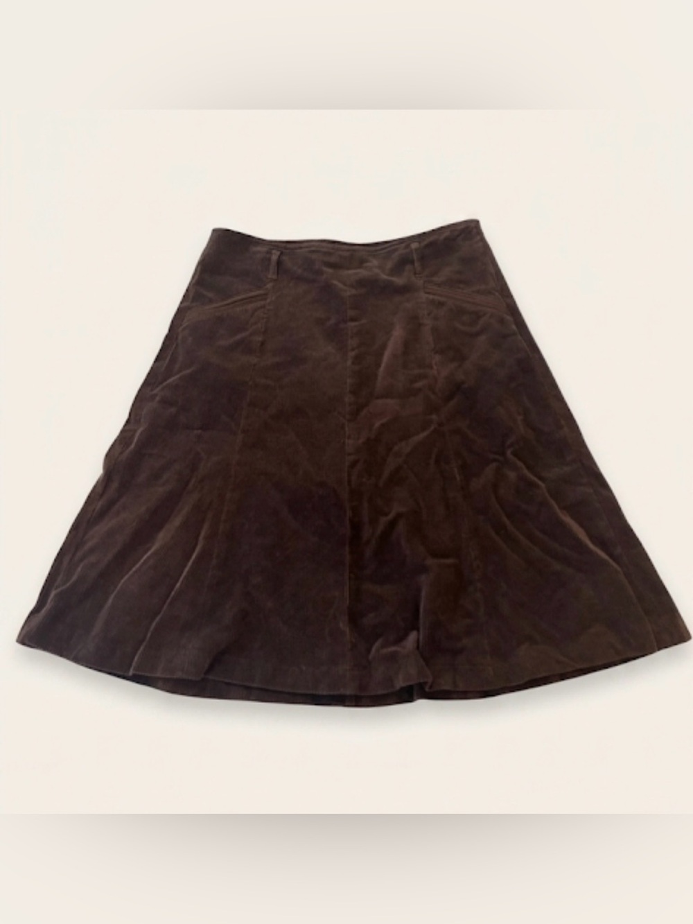 The Territory Ahead Brown Corduroy Skirt Size 12 A-Line - Picture 2 of 7
